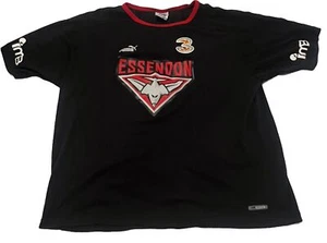 ESSENDON BOMBERS PUMA MENS SIZE XL TRAINING TEE TOP T-SHIRT VINTAGE Player Issue - Picture 1 of 15