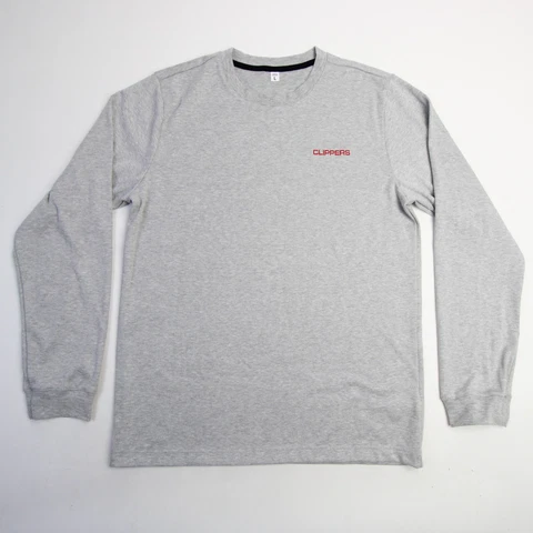 Los Angeles Clippers adidas Long Sleeve Shirt Men's Light Gray New Cover