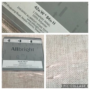 Allbright 42 inch Width X 84 Inch Height 1 drapery Panel Tan Room Darkening (36 - Picture 1 of 9
