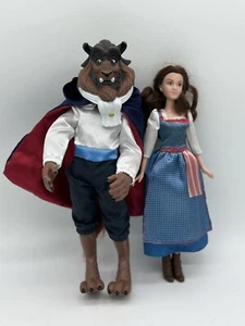 Disney Beauty & The Beast Live Action Movie 11" Belle & 12" Beast Doll Set - Picture 1 of 16
