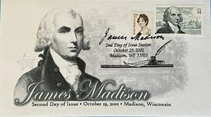 FPMG 3545 James Madison Madison Wisconsin on Second Day Cover with Dolley Stamp - Bild 1 von 1