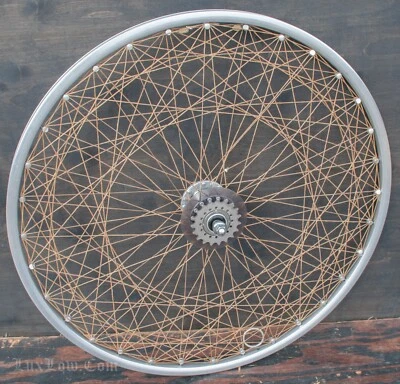 Vintage Suntour Sugino TensionStringDisc 700c Track Bike WHEEL FixedGear Bicycle - Image 1 of 4