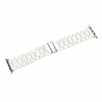 3Rows Ceramic Link Band for Apple Watch 38 40 41mm 42 44 45 49mm Bracelet Strap - Image 1 of 4