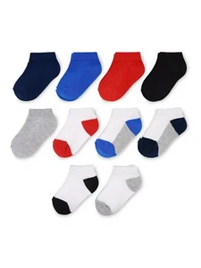 Toddler Fruit of the Loom Everyday Ankle Socks 10-Pair Fits Shoe Size 1.5-4 - Picture 1 of 1