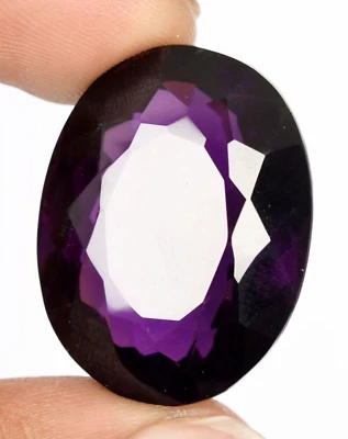 Large Purple Amethyst 85.05 Ct. Oval Cut Faceted Loose Gemstone Gift for Women - Image 1 of 4