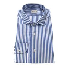 Bagutta Elegant Light Blue Cotton Shirt - Medium Men's Fit Authentic