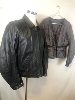 First Gear Armoured Motorcycle Jacket Women Sz 2XL Leather Heavy Padded Lined  - Image 1 of 4