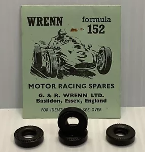 4 REPRODUCTION WRENN FORMULA 152 SLOT CAR REAR TYRES FOR 2 CARS G33 (NEW) I10 - Picture 1 of 2