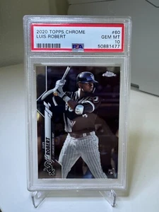 LUIS ROBERT 2020 TOPPS CHROME BATTING ROOKIE RC PSA 10 GEM MINT WHITE SOX 🔥🔥 - Picture 1 of 2