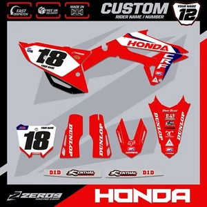 KIT GRÁFICOS HONDA MOTOCROSS PERSONALIZADO MX GRÁFICOS PEGATINAS CALCOMANÍAS CRF TEAM 24 - Imagen 1 de 8