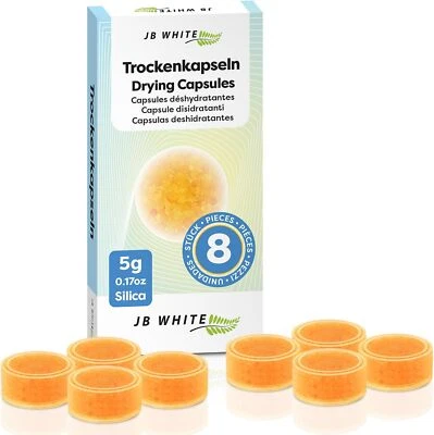 JB WHITE 8 Trockenkapseln für Hörgeräte Trockenkapsel Hörgerät Trockentabletten 2.3 HdO