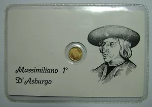 Token Mexico Maximilian I° Petite Monnaie Or 9 KT En Sealed Carte - Imagen 1 de 3