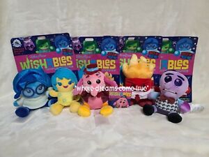 Disney Parks Wishables Plush Inside Out Sadness Fear Anger Limited Release SET 5