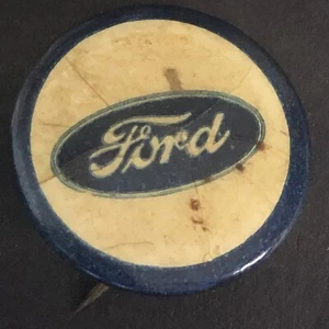 Ford Logo Steel / Celluloid Pinback 22.6mm c1910's-20's - Picture 1 of 4