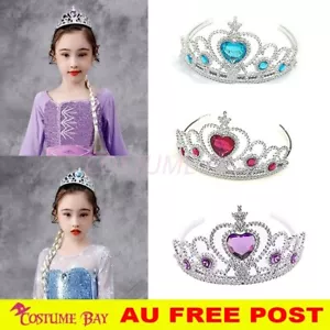 Frozen Princess Elsa Anna Tiara Birthday Party Dress Up Accessories Halloween - Picture 1 of 35