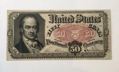 1875 Fifth Issue 50 Cents Fractional Currency Fr1381 - Image 1 of 4