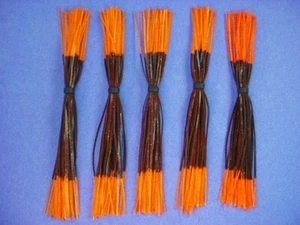 5 Falda de Silicona Punta Marrón/Naranja 5-219 Señuelo de Peces Spinnerbait Buzz Jig Tackle - Imagen 1 de 1