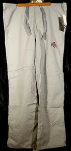 NOS Ohio State Buckeyes Med Gray Gel Scrubs Pants Medical Nurse Bottoms OSU USA - Picture 1 of 4