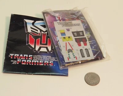 Evil Insection Kickback 1985 G1 Transformers Unused Stickers & Instructions - Image 1 of 4