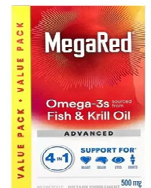 MegaRed Omega-Advanced 500mg 80 Softgels BRAND NEW SEALED - Image 1 of 1
