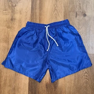 Vtg 90s Soccer Shorts Shiny Glanz Nylon Satin wet look Athletic Boys Youth Large - Picture 1 of 7