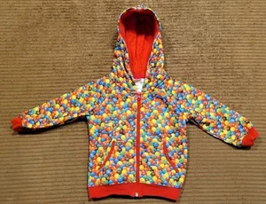 Toddler M&M's Candy Hoodie 3T Zip Up Jacket M&M Pieces Ex Cond Kids Sweatshirt - Picture 1 of 12