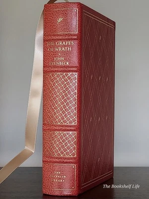 Franklin Library The Grapes of Wrath • John Steinbeck • Leather American Novel - Image 1 of 4
