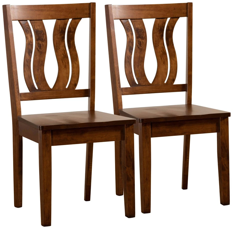 Juego de 2 sillas de comedor Baxton Studio Fenton marrón nogal Foto 1 de 1