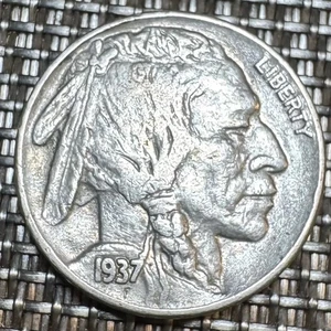 PIECE DE 5 CENTS BUFFALO TÊTE D´INDIEN USA 1937 (1313) - Bild 1 von 2