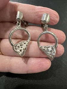 Vintage Alice Screw Back Earrings Dangling  - Picture 1 of 8