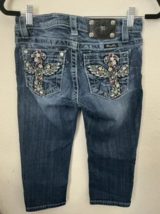 Miss Me Shorts Girls 14 Denim Distressed W 13’ L 24’ I 16.5’ - Picture 1 of 4