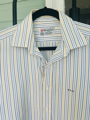 Camisa de vestir para hombre Turnbull & Asser 16,5 - 42 blanca azul amarilla Foto 1 de 4