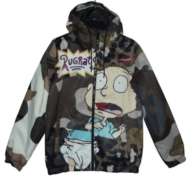 Chaqueta Members Only X Rugrats Nickelodeon para hombre talla pequeña abrigo estampado por todas partes Foto 1 de 4