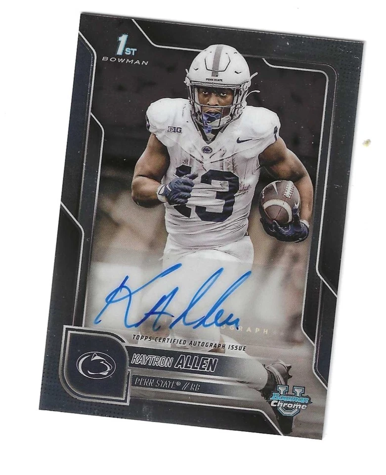 2025 Bowman Chrome University auto - Kaytron Allen - Penn State N Lions - Image 1 of 1