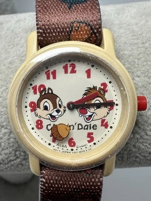 Chip 'N' Dale Disney Alba Child Vintage V507-0A30 Batería Nueva 29MM 8" Rara N70 Foto 1 de 4