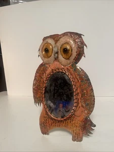 Vintage Table Top Metal Owl Mirror 12” - Picture 1 of 5