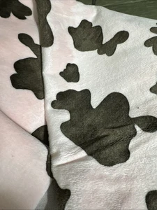 Minky, Minkee 30” Square For Baby Blanket Plush Fabric By Benartex Pink Cow - Picture 1 of 6