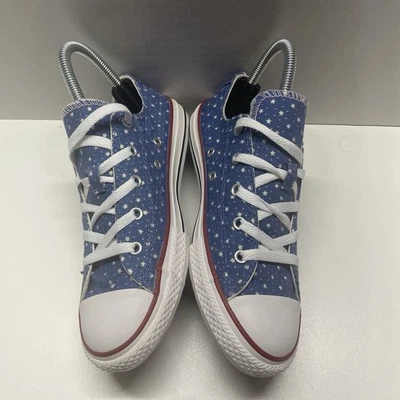 Zapatos Converse Chuck Taylor Doble Lengua Azul Lunares Junior Talla 4 Mujer’s 6 Foto 1 de 4
