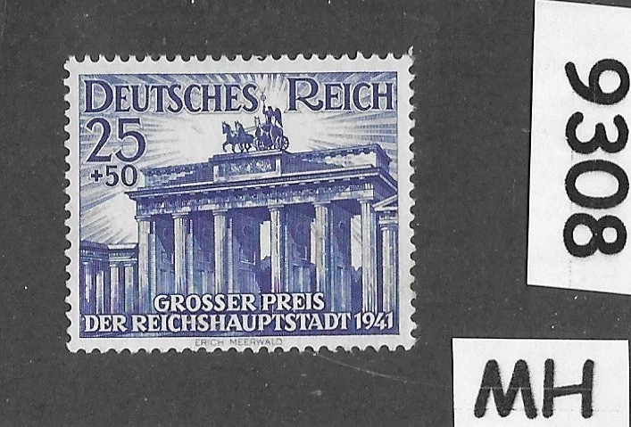 Sello MH SC B193 / Tercer Reich Alemania 1941 Puerta de Brandeburgo Berlín #9308 Foto 1 de 1