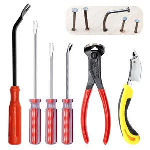 6 Stück Polster Klammer Entferner Werkzeug mit 7" Ende Schneide Zange, Tack Puller... - Bild 1 von 6