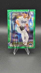 Refractor de lava verde béisbol cromado Topps 2025/99 Clayton Kershaw - Imagen 1 de 2