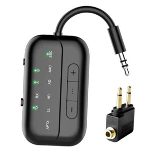 Récepteur émetteur Bluetooth professionnel amélioré 2024, avion 2 en 1 noir - Photo 1 sur 7