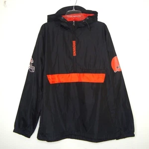 NEW Cleveland Browns NFL 1/4 Zip Hooded Windbreaker Jacket Men's Size XL $90.00 - Picture 1 of 13