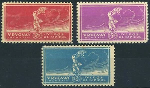 Estampillas postales de Uruguay #282-284 Juegos Olímpicos de 1924 América Latina como nuevas - Imagen 1 de 1