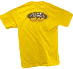 Bear Surfboards Shirt Mens Large Yellow 1990's Graphic Made in USA Logo Vintage - Picture 1 of 11