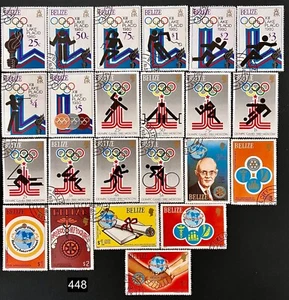 Belize stamps 3 complete sets circa 1980 CTO OG (23 stamps) - Picture 1 of 2