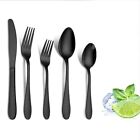 20-Piece Black Silverware Set for 4, Stainless Steel Cutlery Utensils Kitchen