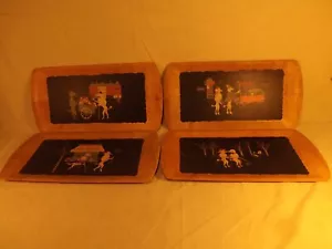 Set vintage tutti e 4 i vassoi Ketley "Il romanzo delle scene di Fifi e Pepe 1-2-3-4 COMPLETO - Foto 1 di 11