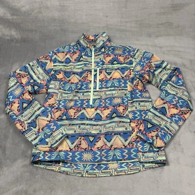 Patagonia Houdini Stash 1/2 Zip Nylon Pullover High Hopes Geo Green Women's NEW - Image 1 of 3