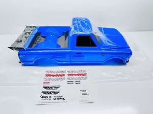 Traxxas Drag Slash Blue C10 Chevrolet Body W Wing Grill Bumper Decals #10185 - Picture 1 of 11